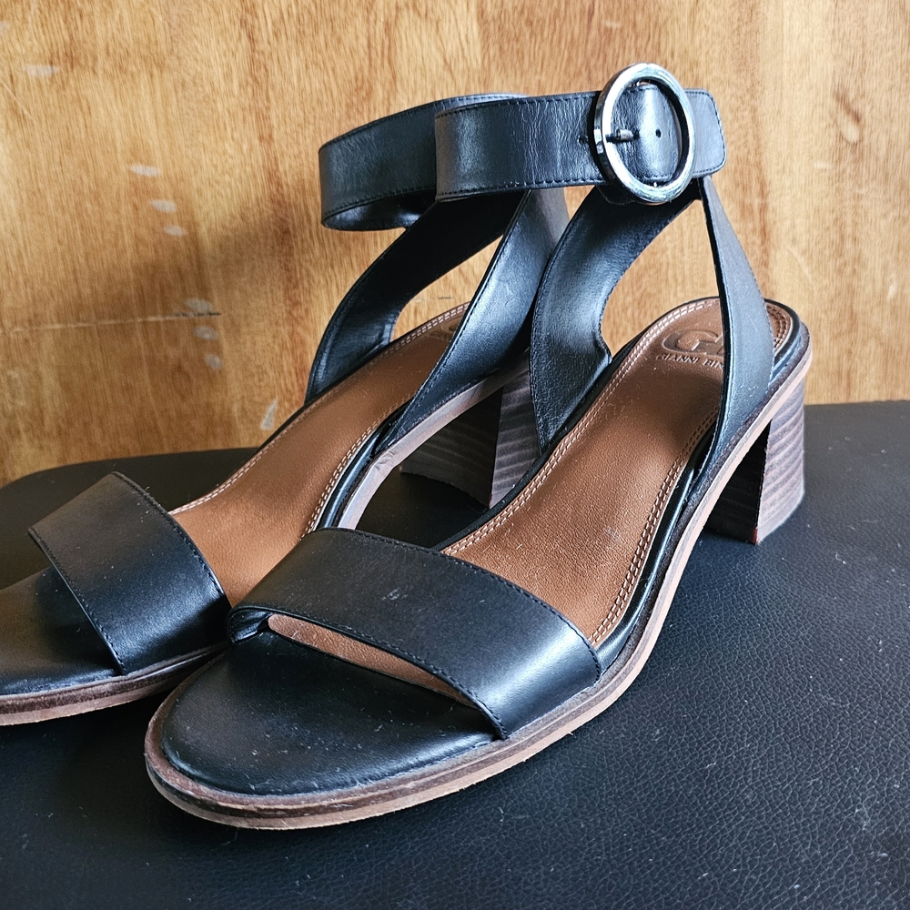Black Leather Heels